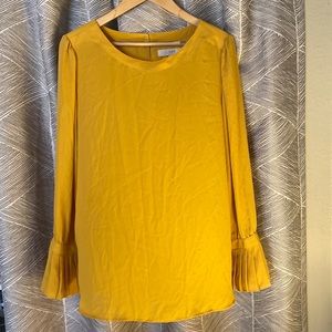 Loft mustard blouse xl